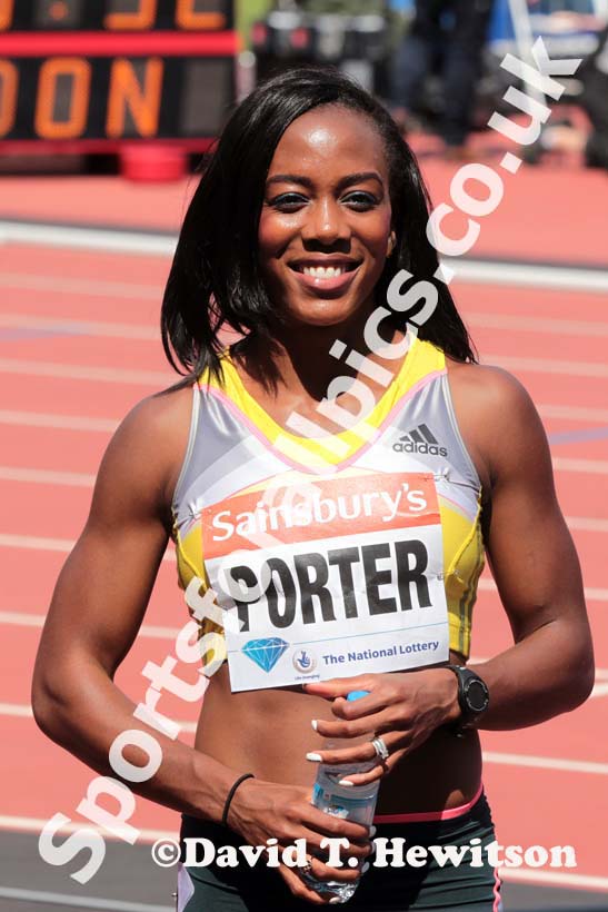 Tiffany Porter, 100 metres hurdles,  2013 IAAF Diamond League, Sainsbury's Anniversary Games, Queen Elizabeth Olympic Park, London.